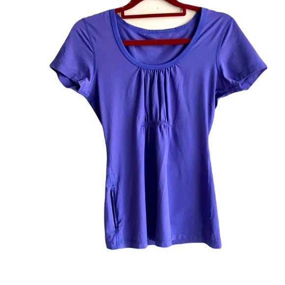 ๐ Lululemon Athletica Sz S Blue Running Top - Picture 3 of 7